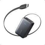 Anker Nano Power Bank (10K, 45W, Built-In Retractable USB-C Cable)- Black