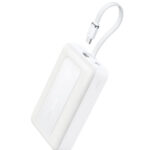 Anker Power Bank (20K, 30W, Built-In USB-C Cable)- White