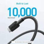 Anker 322 USB-A to USB-C Cable (6ft Braided) Black - Image 2