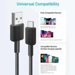 Anker 322 USB-A to USB-C Cable (6ft Braided) Black - Image 4