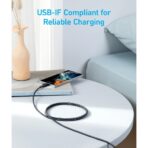 Anker 322 USB-C to USB-C Cable (6ft Braided) Black - Image 3