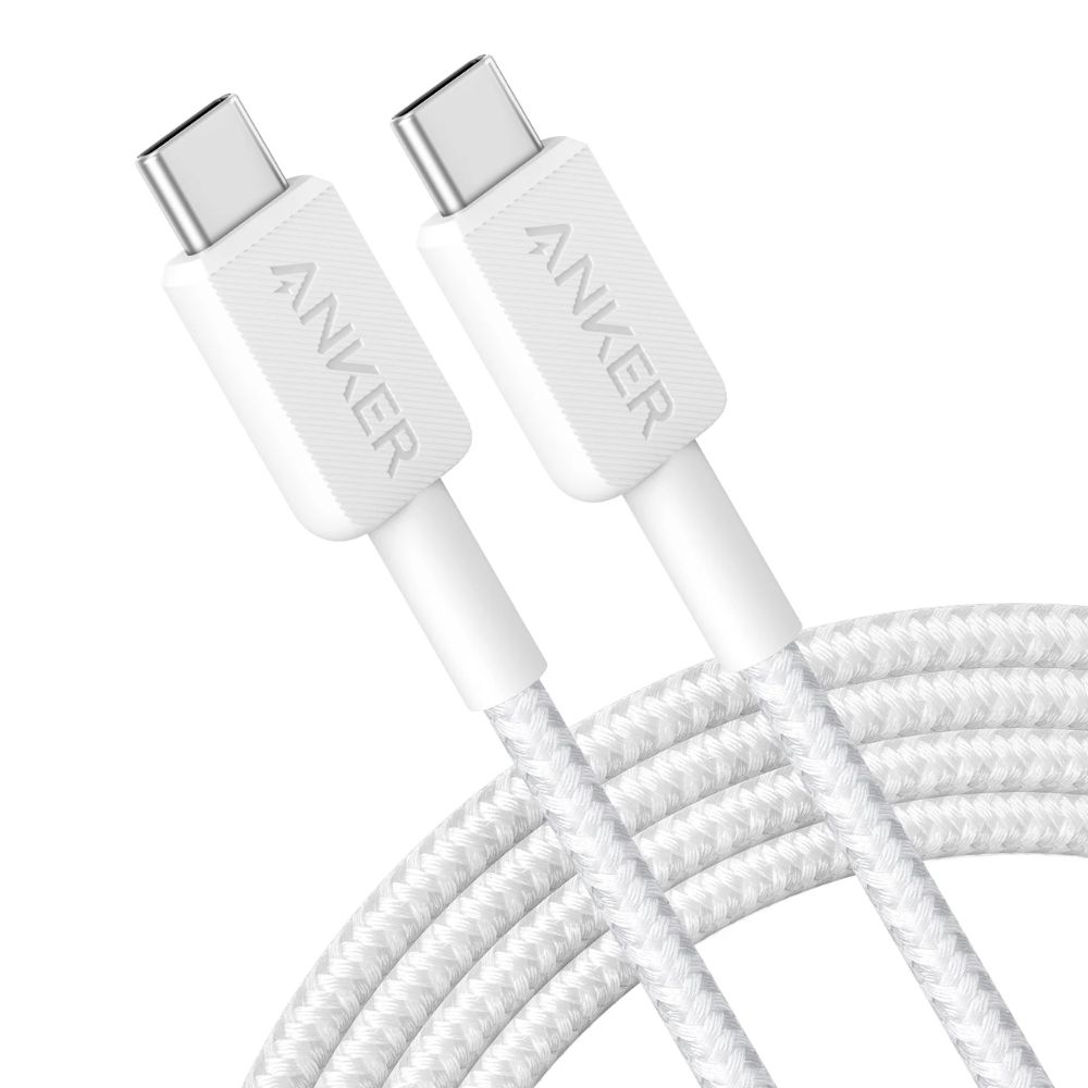 Anker-322-USB-C-to-USB-C-Cable-6ft-Braided-White-1.jpg Anker 322 USB-C to USB-C Cable (6ft Braided) White - Image 1