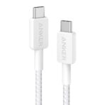 Anker 322 USB-C to USB-C Cable (6ft Braided) White - Image 2