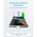 Anker 322 USB-C to USB-C Cable (6ft Braided) White - Image 3