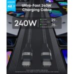 Anker USB-C to USB-C Cable (6ft, 240W)- Black - Image 2