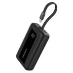 Anker Zolo Power Bank (10K, 22.5W, Built-In USB-C Cable- Black