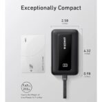 Anker Zolo Power Bank (10K, 22.5W, Built-In USB-C Cable- Black - Image 3