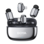 BOYA mini - Ver 2.0 - 1 RX * 2TX - Type C + Lightning Connectors with Charging Case Space Grey