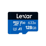 LEXAR 128GB High-Performance 633x microSDXC™ UHS-I with SD adapter, up to 100MB/s read 45MB/s write C10 A1 V30 U3