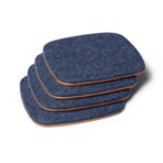 Squircle Felt Coaster Set - Blue - Image 2