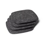 Squircle Felt Coaster Set - Grey - Image 2