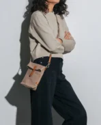 Khaki Beige Scout Crossbody Bag - Image 2
