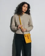 Mustard Yellow Scout Crossbody Bag - Image 4