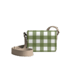 Creamy Crocodile Gingham Sol Box Shoulder Bag