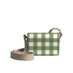 Creamy Crocodile Gingham Sol Box Shoulder Bag