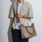 Khaki Beige Buoy Tote Bag - Image 3