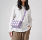 Lavender Gingham Sol Box Shoulder Bag - Image 2