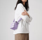 Lavender Gingham Sol Box Shoulder Bag - Image 5