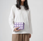 Lavender Gingham Sol Box Shoulder Bag - Image 3
