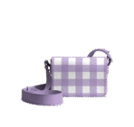Lavender Gingham Sol Box Shoulder Bag