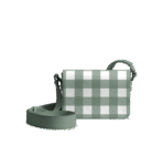 Teal Gingham Sol Box Shoulder Bag