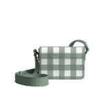 Teal Gingham Sol Box Shoulder Bag