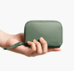 Vegan Leather Zipper Slim Card & Coin Wallet - Sap Green - Image 2