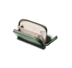 Vegan Leather Zipper Slim Card & Coin Wallet - Sap Green - Image 4