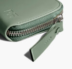 Vegan Leather Zipper Slim Card & Coin Wallet - Sap Green - Image 3