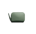 Vegan Leather Zipper Slim Card & Coin Wallet - Sap Green