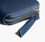 Vegan Leather Zipper Slim Card & Coin Wallet - Ultramarine Blue - Image 3