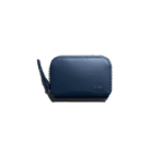 Vegan Leather Zipper Slim Card & Coin Wallet - Ultramarine Blue
